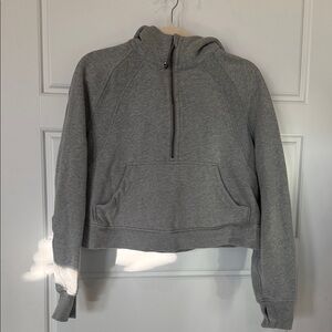 Lululemon Scuba Gray Half-Zip Hoodie SZ M/L